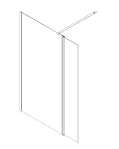 Душевая перегородка Koer SR SP03-120x200-TR-01 Walk-In прозрачное стекло Easy Clean 8мм, хром (KR53 №19