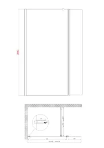 Душевая перегородка Koer SR SP03-120x200-TR-01 Walk-In прозрачное стекло Easy Clean 8мм, хром (KR53 №21