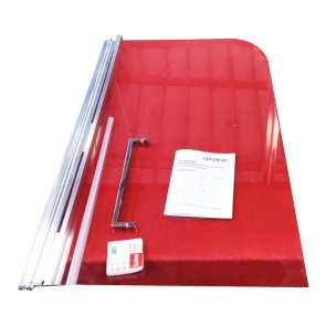 Шторки скляні на ванну Koer SR BS02-80x140-TR-01 прозоре скло 6мм, хром (KR5401) №5