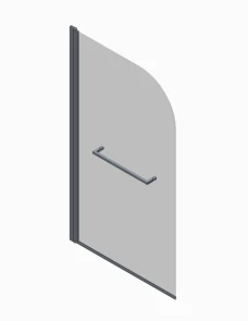 Шторки скляні на ванну Koer SR BS02-80x140-TR-01 прозоре скло 6мм, хром (KR5401) №8