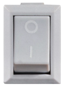KCD1-101 Grey/Grey Перемикач 1 клав. сірий №3