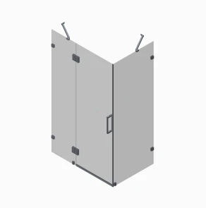 Бічна стінка для кабіни Koer SR SW04-90x200-TR-01 прозоре скло Easy Clean 10мм, хром (KR5390 №19