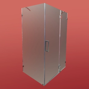 Бічна стінка для кабіни Koer SR SW04-90x200-TR-07 прозоре скло Easy Clean 10мм, графіт (KR53 №14