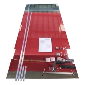 Бічна стінка для кабіни Koer SR SW04-90x200-TR-07 прозоре скло Easy Clean 10мм, графіт (KR53 №19