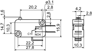 Микровыключатель V-15-1C25 №5