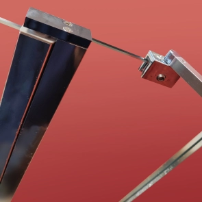 Шторки стеклянные на ванну Koer SR BS04-95x140-TR-01 прозрачное стекло 6мм, хром (KR5403) №16