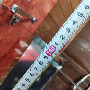 Шторки стеклянные на ванну Koer SR BS04-95x140-TR-01 прозрачное стекло 6мм, хром (KR5403) №18