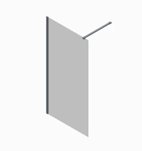 Душевая перегородка Koer SR SP01-90x200-TR-01 Walk-In прозрачное стекло Easy Clean 8мм, хром (KR539 №2