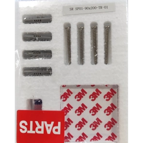 Душевая перегородка Koer SR SP01-90x200-TR-01 Walk-In прозрачное стекло Easy Clean 8мм, хром (KR539 №12