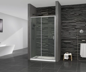 Дверь в нишу Mixxus Premium DIVERSE SD01-120x185-TR Chrome прозрачное стекло 5мм (MI6873) №5