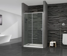 Дверь в нишу Mixxus Premium DIVERSE SD01-140x185-TR Chrome прозрачное стекло 5мм (MI6874)