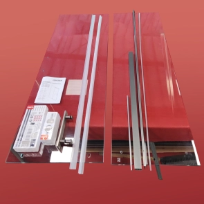 Дверь в нишу Koer SR SD01-120x200-TR-07 прозрачное стекло Easy Clean 8мм, графит (KR5378) №12