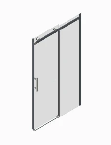 Дверь в нишу Koer SR SD01-120x200-TR-07 прозрачное стекло Easy Clean 8мм, графит (KR5378) №14