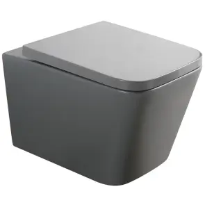 Унітаз підвісний Mixxus Premium QUADRO-0305-R GRAY 510x350x345mm система змиву RIMLESS (MP6656) №9