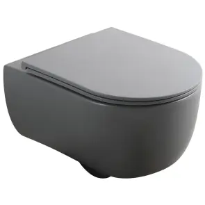 Унитаз подвесной Mixxus Premium TOPPER-0303-R GRAY 495x370x350mm система смыва RIMLESS (MP6657) №10