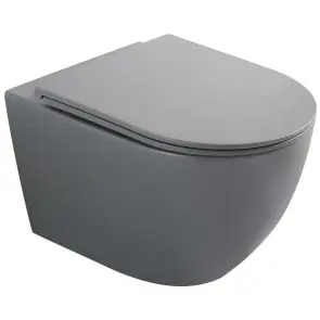 Унітаз підвісний Mixxus Premium ELLIPSE-0308-T3 GRAY 490x360x360mm система змиву TORNADO 3.0 (MP665 №1