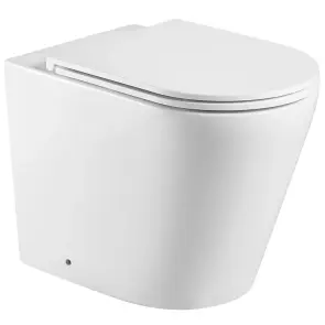 Унітаз підлоговий безбачковий MIXXUS PREMIUM BEVEL-0701-T1 580х365х430mm, система змиву TORNADO 1.0 №1