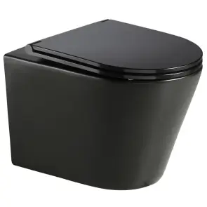 Підвісний унітаз Mixxus Premium BEVEL-0301-T3 BLACK 515х355х365mm, система змиву TORNADO 3.0 (MP659 №1