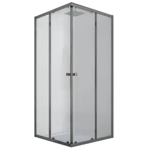 Душова кабіна без піддону Mixxus CUBIC SC01-90x90x185-TR GRAPHITE прозоре скло 4мм (MI6907) №1