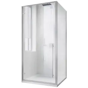 Душова кабіна без піддону Koer SR SC08-90x90x200-TR-01 прозоре скло Easy Clean 6мм, хром (KR5 №1