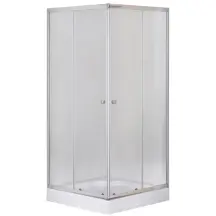 Душова кабіна з низьким піддоном Mixxus CUBIC SCT01-90x90x195-FB CHROME матове скло 4мм (MI6903)