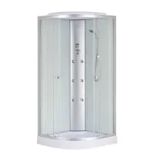 Бокс душовий з гідромасажем Mixxus STRONG SBH02-90x90x215-FB SATIN низький піддон (MI6890)