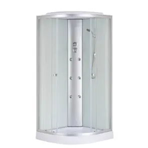 Бокс душевой с гидромассажем Mixxus STRONG SBH02-90x90x215-FB SATIN низкий поддон (MI6890) №1