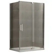 Душова кабіна без піддону Koer SR SC02-100x80x200-TR-01 прозоре скло Easy Clean 8мм, хром (KR