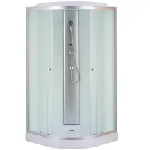 Бокс душовий без гідромасажу Mixxus STRONG SB02-90x90x215-FB SATIN з низьким піддоном (MI6886)
