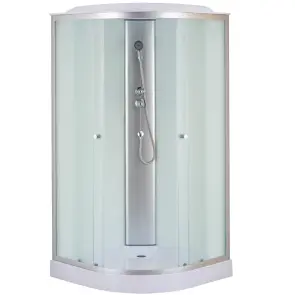 Бокс душовий без гідромасажу Mixxus STRONG SB02-90x90x215-FB SATIN з низьким піддоном (MI6886) №1