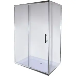 Душова кабіна без піддону Mixxus HARD SC01-100x80x185-TR CHROME прозоре скло 5мм (MI6911) №3