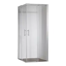 Душова кабіна без піддону Koer SR SC03-100x100x200-TR-01 прозоре скло Easy Clean 6мм, хром (K
