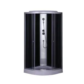 Бокс душевой без гидромассажа Mixxus STRONG SB02-90x90x215-GR SATIN с низким поддоном (MI6887) №1