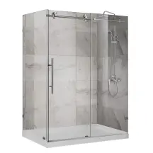 Душова кабіна без піддону Koer SR SC07-120x90x200-TR-01 прозоре скло Easy Clean 8мм, хром (KR