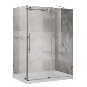 Душова кабіна без піддону Koer SR SC07-120x90x200-TR-01 прозоре скло Easy Clean 8мм, хром (KR №1