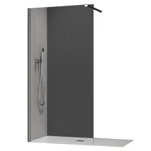 Душевая перегородка Koer SR SP01-100x200-TR-01 Walk-In прозрачное стекло Easy Clean 8мм, хром (KR53 №1