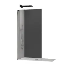 Душевая перегородка Koer SR SP02-100x200-TR-01 Walk-In прозрачное стекло Easy Clean 8мм, хром (KR53
