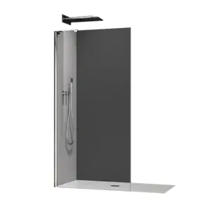 Душевая перегородка Koer SR SP02-100x200-TR-01 Walk-In прозрачное стекло Easy Clean 8мм, хром (KR53 №1