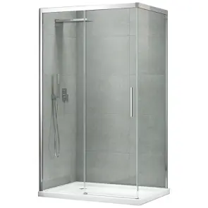 Боковая стенка для кабины Koer SR SW05-90x200-TR-01 прозрачное стекло Easy Clean 6мм, хром (KR5407) №1