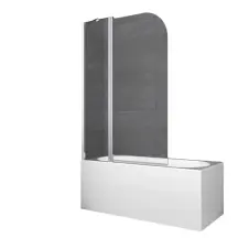 Шторки стеклянные на ванну Koer SR BS03-95x140-TR-01 прозрачное стекло 6мм, хром (KR5402)