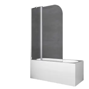 Шторки стеклянные на ванну Koer SR BS03-95x140-TR-01 прозрачное стекло 6мм, хром (KR5402) №1
