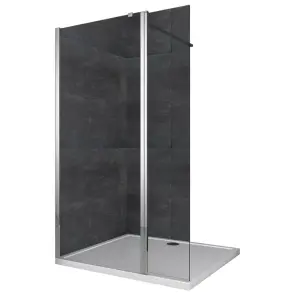 Душевая перегородка Koer SR SP03-120x200-TR-01 Walk-In прозрачное стекло Easy Clean 8мм, хром (KR53 №1