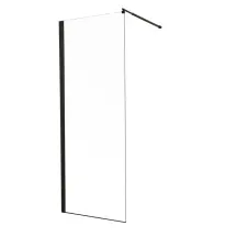 Душевая перегородка Mixxus Premium FLAT SP02-140x200-TR Black Walk-In прозрачное стекло 8мм (MI6858