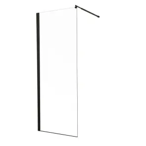 Душова перегородка Mixxus Premium FLAT SP02-140x200-TR Black Walk-In прозоре скло 8мм (MI6858) №1