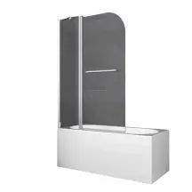 Шторки стеклянные на ванну Koer SR BS04-95x140-TR-01 прозрачное стекло 6мм, хром (KR5403)