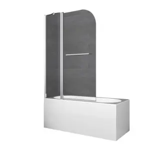 Шторки стеклянные на ванну Koer SR BS04-95x140-TR-01 прозрачное стекло 6мм, хром (KR5403) №1