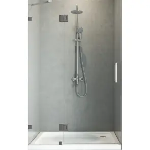Дверь в нишу Koer SR SD04-120x200-TR-07 прозрачное стекло Easy Clean 10мм, графит (KR5388) №1