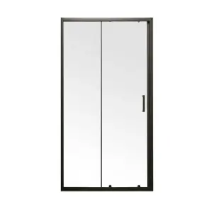 Двері в нішу Mixxus Premium DIVERSE SD01-100x185-TR Black прозоре скло 5мм (MI6876) №1
