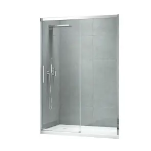 Дверь в нишу Koer SR SD05-140x200-TR-01 прозрачное стекло Easy Clean 6мм, хром (KR5406) №1