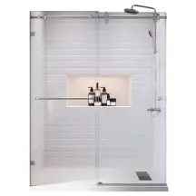 Дверь в нишу Koer SR SD06-120x220-TR-01 прозрачное стекло Easy Clean 8мм, хром (KR5367)